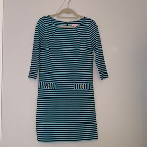 Gorgeous blue and teal striped lily Pulitzer dress, size medium